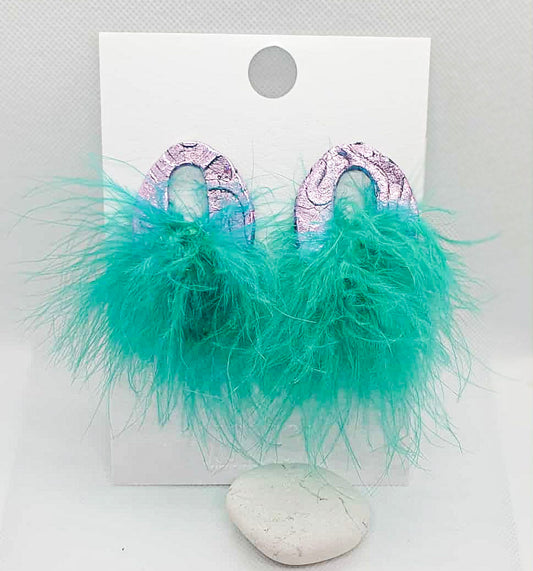 PHOENIX SHINE Earrings- light Teal