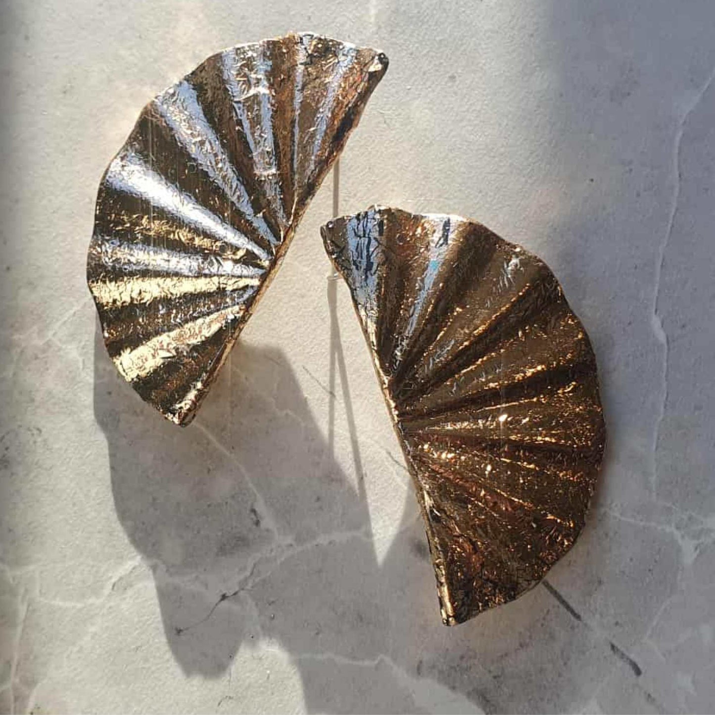 FLUTTER Earrings- Silver, Gold & Lilac