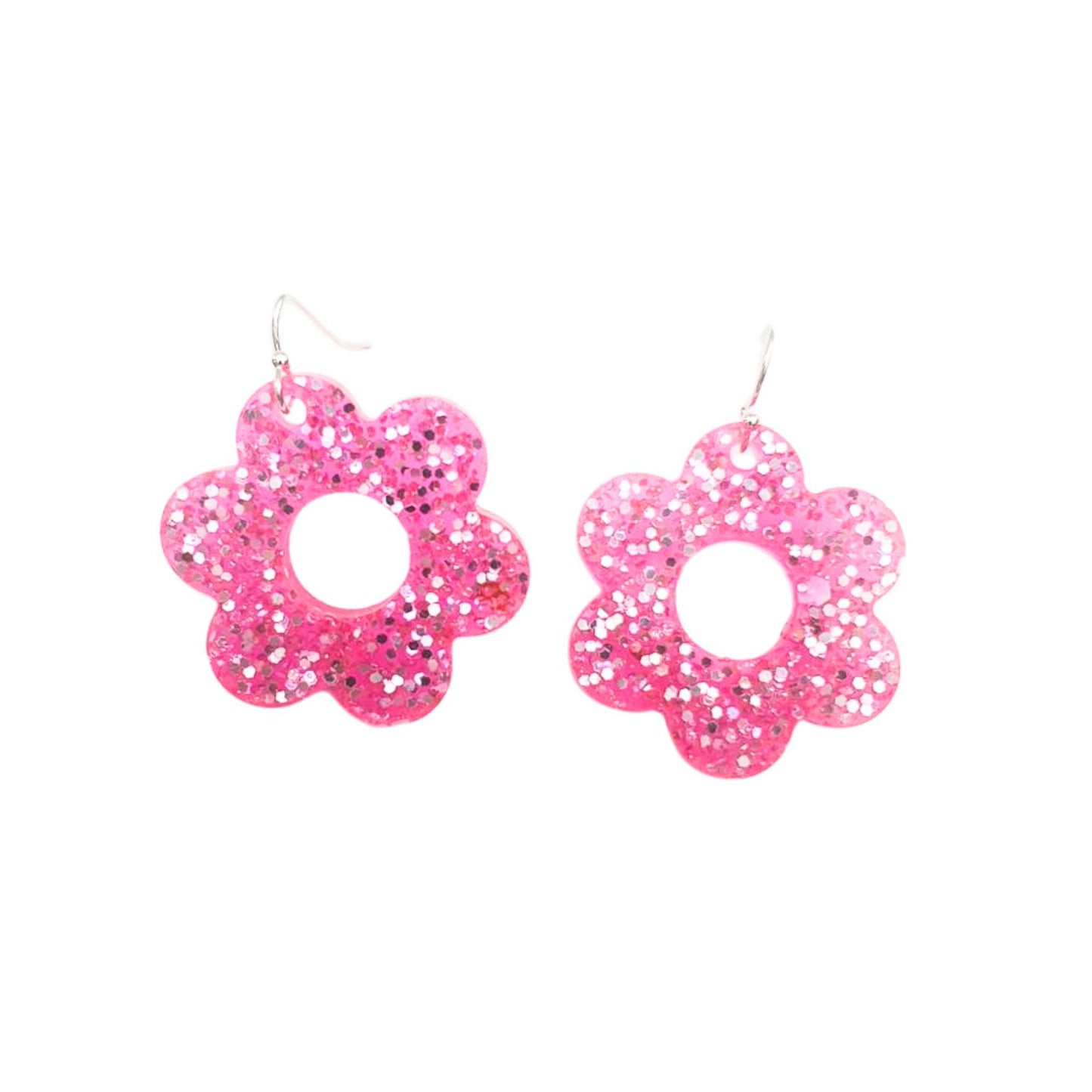 FLEUR- small Neon Pink and silver