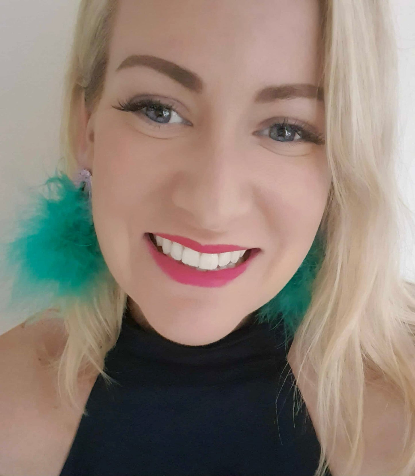 PHOENIX SHINE Earrings-Lilac, Navy & Teal