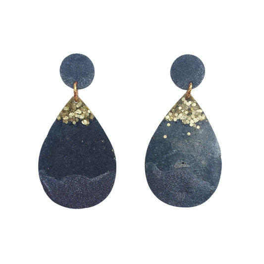 TAUTOU Earrings- Black & Gold