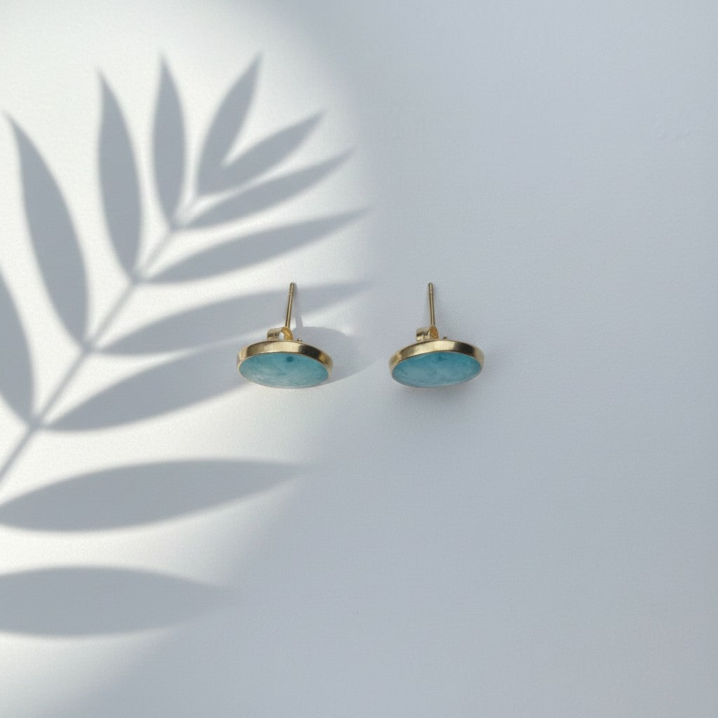 OCEAN DREAM GOLD PLATED STUDS