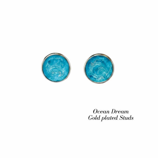 OCEAN DREAM GOLD PLATED STUDS
