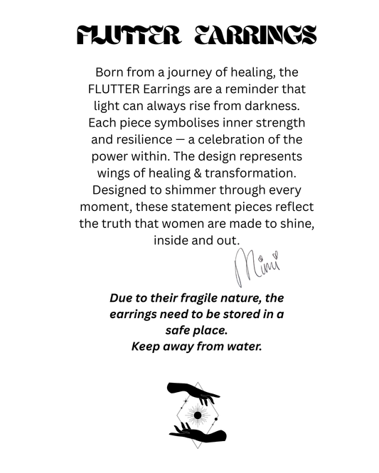 FLUTTER Earrings- Silver, Gold & Lilac