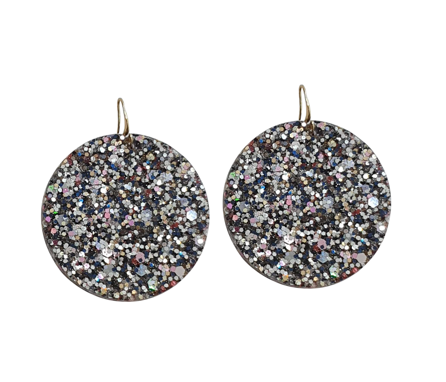 RAVE Earrings- Navy, silver & gold