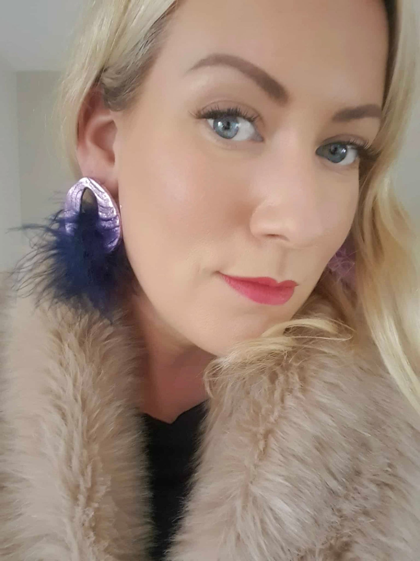 PHOENIX SHINE Earrings-Lilac, Navy & Teal